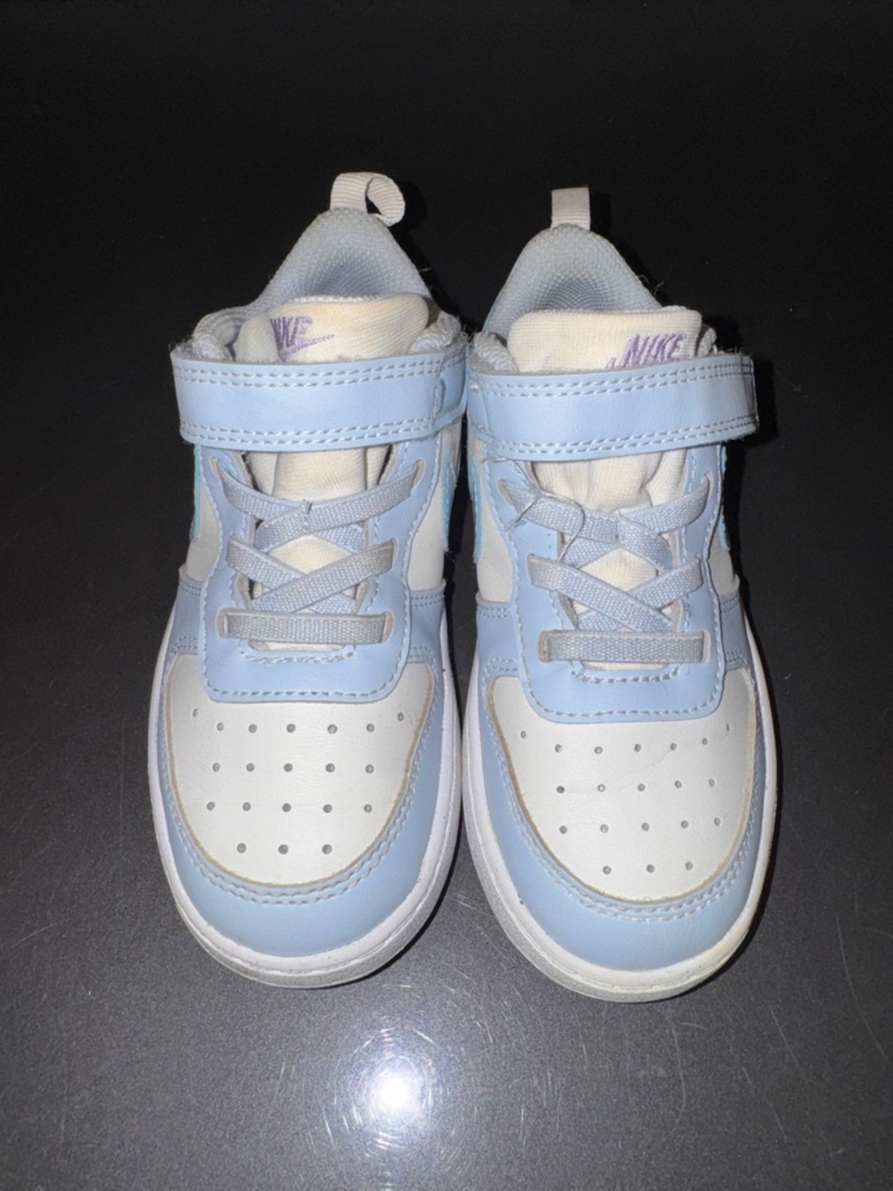 Nike COURT BOROUGH LOW RECRAFT - Pearl/Celeste Blue